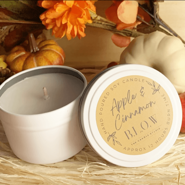 Apple &amp; Cinnamon Tin Candle
